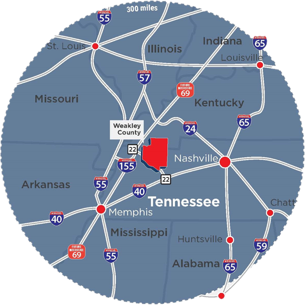 weakley county map nwtn